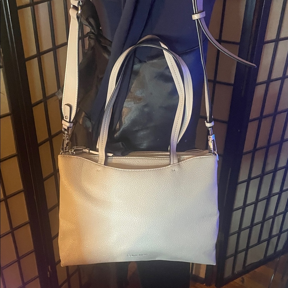 Calvin Klein Cream Shoulder Bag